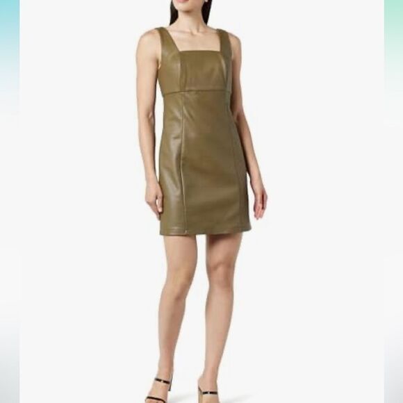 The Drop Women's Hank Vegan Leather Dress NWT SMALL - Picture 6 of 8
